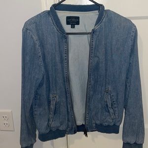 lucky brand jean bomber jacket